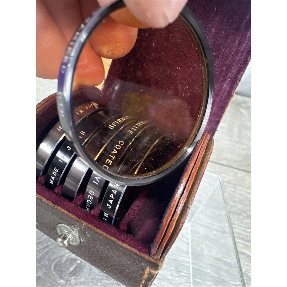 Vintage Spiratone SPIRALITE Series VI Lens 6 Filters, Original Leather Case